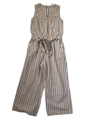 Popsugar Women Size Small Striped Jumpsuit Sleeveless (25-61P)