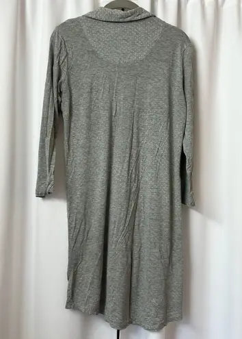 Ralph Lauren Lauren  Light Gray Button Up Sleep Dress Nightgown Size Medium