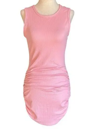 Olivia Rae Livi Ribbed Side Ruched Tshirt Dress