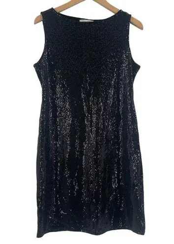 TASH + SOPHIE Dress Size Medium NWT Black Sequin Holiday New Years Sleeveless