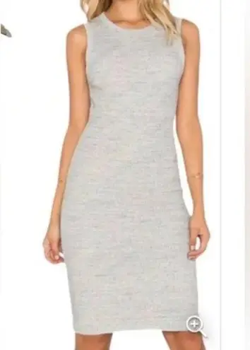 James Perse Standard Crewneck Rib Tunic Dress in Heather Grey size 1 / small