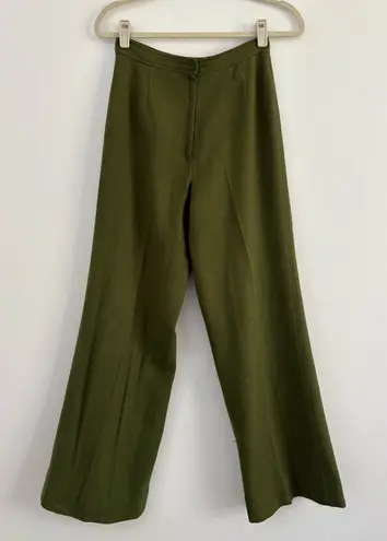 Givenchy Vintage 70s Wool Blend Wide Leg High Waist Trousers