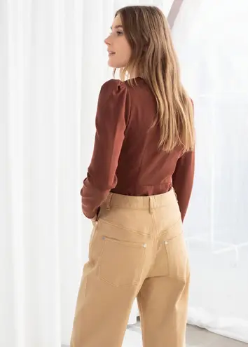 & Other Stories & Other Stories Paris Atelier Rust Wrap Blouse – Size 4