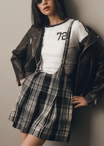 Maeve Suspenders Pleated Romper, Size 4