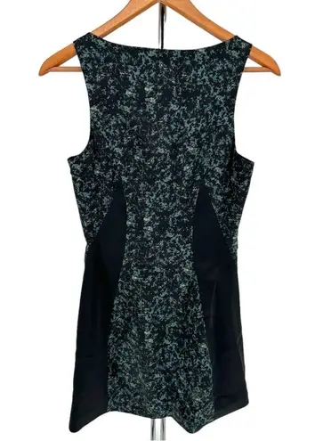 All Saints Heidi Stretch Bodycon Dress Green Black Marble Sleeveless side 6