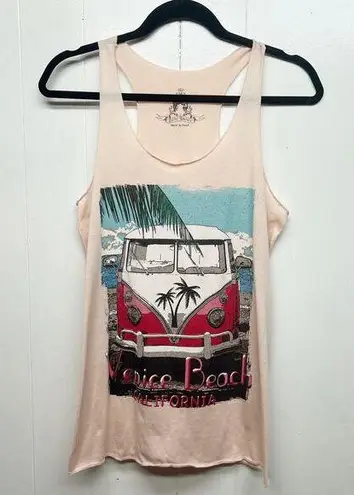 Bear Dance Womens Pink Tank Small Lightweight Relaxed Beachy Coastal Nautical