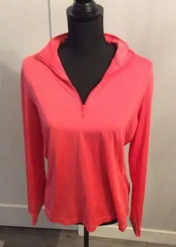 ep pro golf Partial Zip Pink Womens Shirt Long Sleeve Size Large