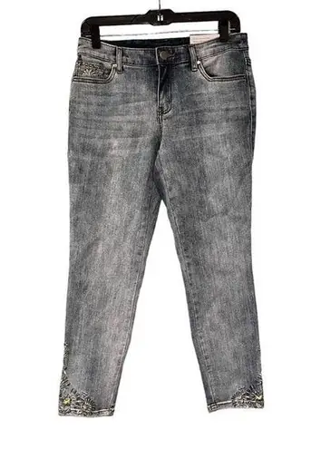 Christopher & Banks NWT, Christopher Banks Modern Fit Embroidery Detail Ankle Jeans, Sz 4