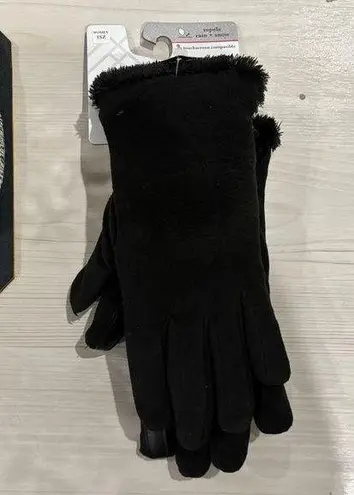 Isotoner  Gloves One Size Womens Black SmartDri SmarTouch Touch Screen Stretch - Image 1