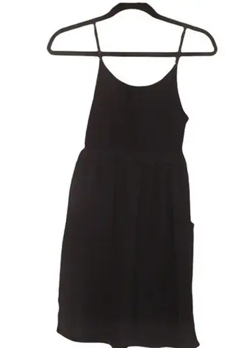 Xhilaration  Black mini dress with Pockets sz extra small capsule wardrobe skater