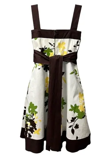 Speechless  Size 5 Floral Pleated A-Line Dress | Square Neck, Wide Straps, Pocket