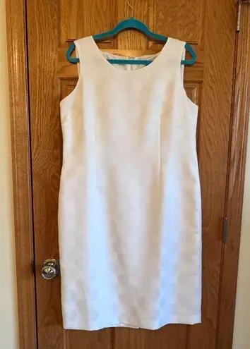 Jones Studio Separates Women's White Sleeveless Sheath Midi Dress 14 Workwear