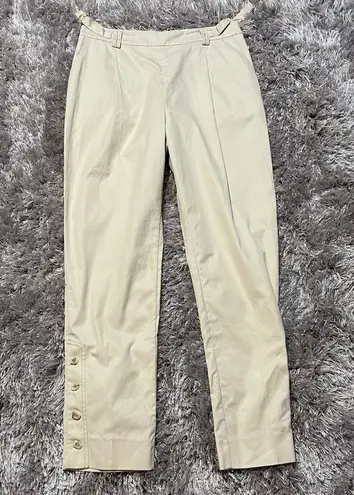 AJE Prima Buttoned Cotton Trouser in Neutral Sand Size 14