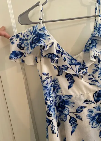 By&By Romper Dress Blue/White Floral