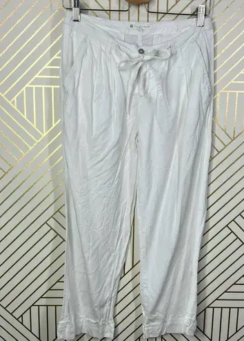 House of Harlow 1960 White Cropped Drawstring Pants Size US Small