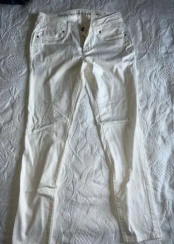 Simply Vera, Vera Wang Simply Vera Vera Wang Women’s Skinny Ankle Jeans - White (Size 0)