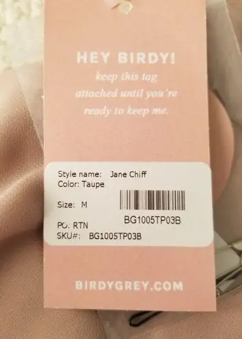 Birdy Grey Jane Convertible Chiffon Maxi Dress Gown in Taupe Size M