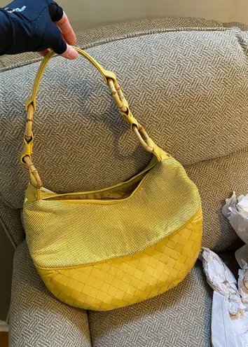 Whiting & Davis Vintage Mesh Purse yellow matte NWT