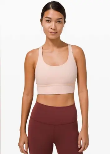 Lululemon  Energy Sports Bra Long Line Light Pink Size 4