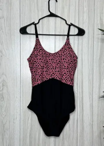 Coral Reef The Sailor Modest Cutout Button Back One Piece Swimsuit size S Small Pink