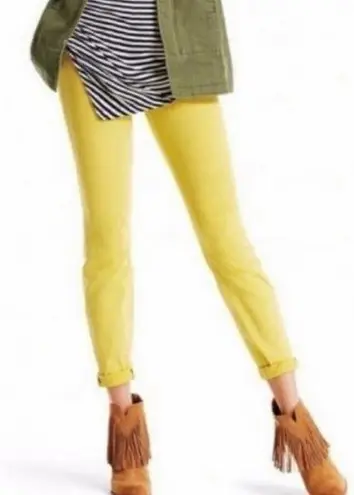 CAbi  5084 Citron Yellow Skinny Jeans Size 4 Colorful Denim