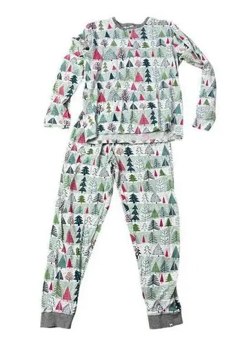 HonestBaby Organic Cotton Holiday Feelin' Pine Jammies Pajamas XXLarge White Size XXL