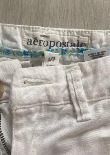 Aeropostale Jean Shorts White Size XS