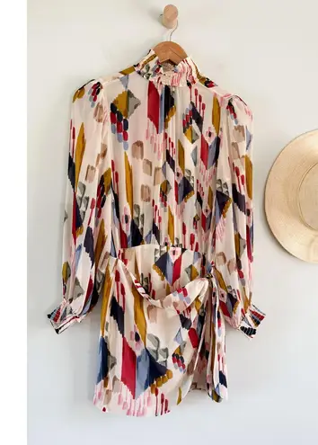 Sézane Sezane | NWT Palerme Dress in Ikat Rainbow | Sz 34 / US Sz 2