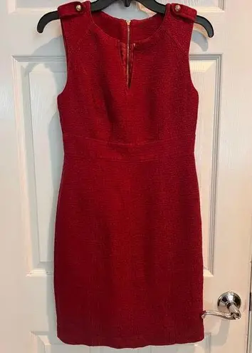 Tory Burch  V Neck Red A-line dress Size 4