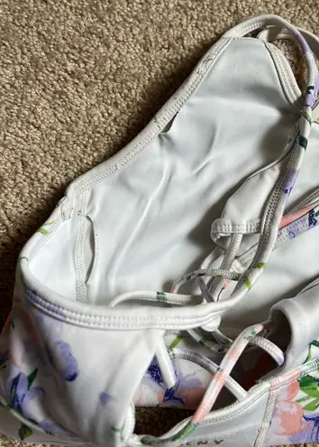 DKNY White Floral Sports Bra  Size Medium