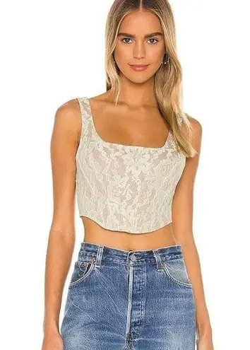 superdown  Corset Top Lace Nude Lime XS