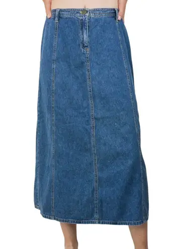 Vintage 90s Casual Corner Annex Denim Maxi Skirt Blue Size L