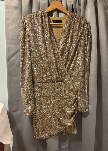 Generation Love Miley Sequin Mini Dress Champagne Size Small NWOT $385