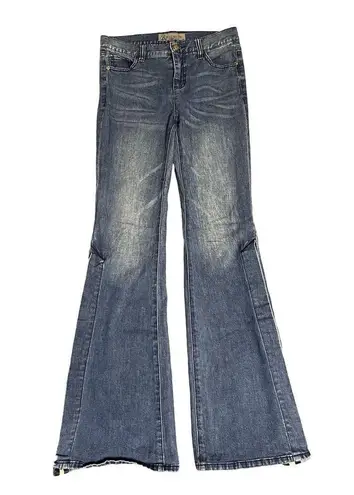 Nordstrom Blue Revival Isla Wide Leg Flared Mid Rise Denim Women’s Jeans 26 Blue