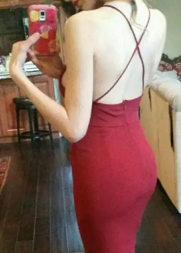 1 left Dress flirty mid length flare bottom Size L