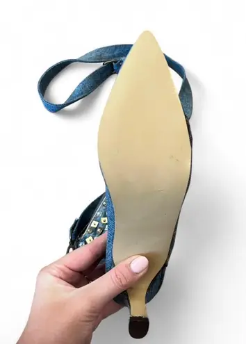 Y2K denim shoe embellished purse Blue