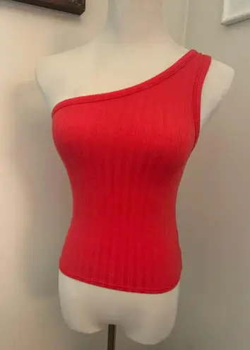 American Eagle one shoulder ribbed tank top