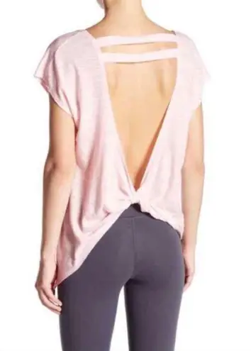 Pink Lotus open back tee. Xs