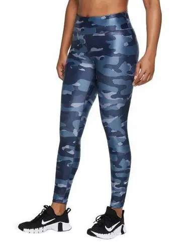 Nike NWT  Dri-FIT One Women's Mid-Rise Camo Leggings (Thunder Blue)