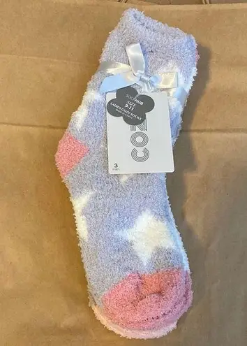 Cozy Star & Striped Patterned Socks Size 9