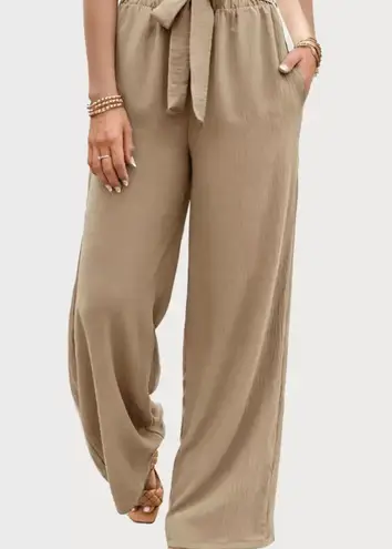 High Rise Elastic Waist Palazzo Pant For Women, Size