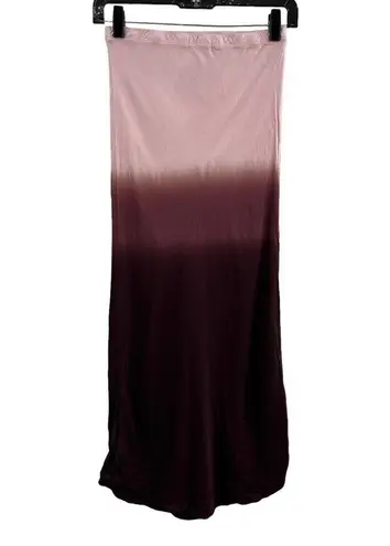 LA Made Maxi Skirt Ombre Dyed Satin XS