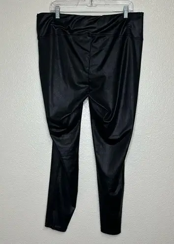 Seven7 Black Faux Leather Ultra High Rise Sculpting Leggings