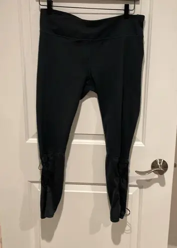 Fabletics  lace up leggings dark green one size thumbnail 3