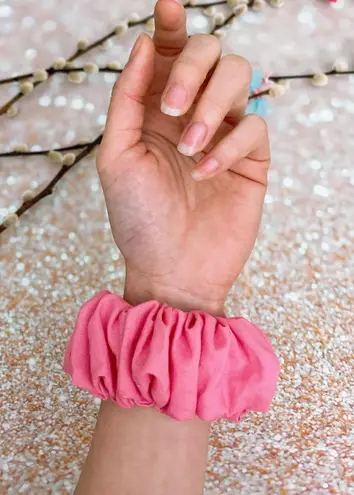 CHUBBY Scrunchie Pink Thick Scrunchie Hair Tie Hair Accessories