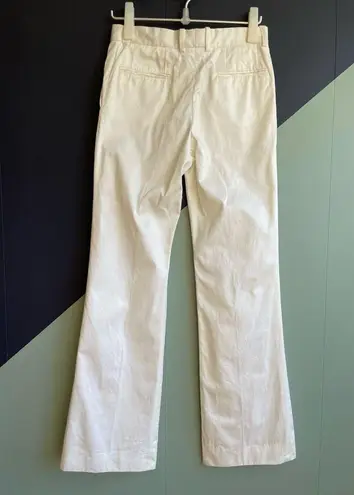 CELINE NWOT Phoebe Philo White Cotton Straight Leg Pants, Sz 34