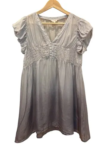 Lucca Couture Lucca Babydoll Top 100% Silk Fairycore Purple Ombré Size Medium