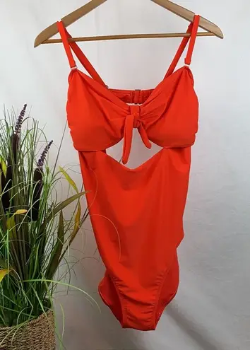 Old Navy  Orange 1 Piece Cutout Swim Bathing Suit XL NEW