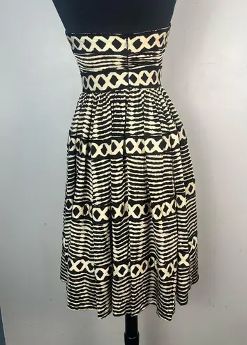Tracy Reese Rare ANTHROPOLOGIE Lattice Ring Dress BY size Medium black/Creme