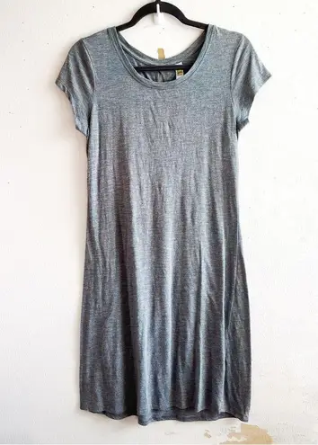 Lole Löle Dress Grey Twist Back Short Sleeves Athletic Dress Sz L GUC